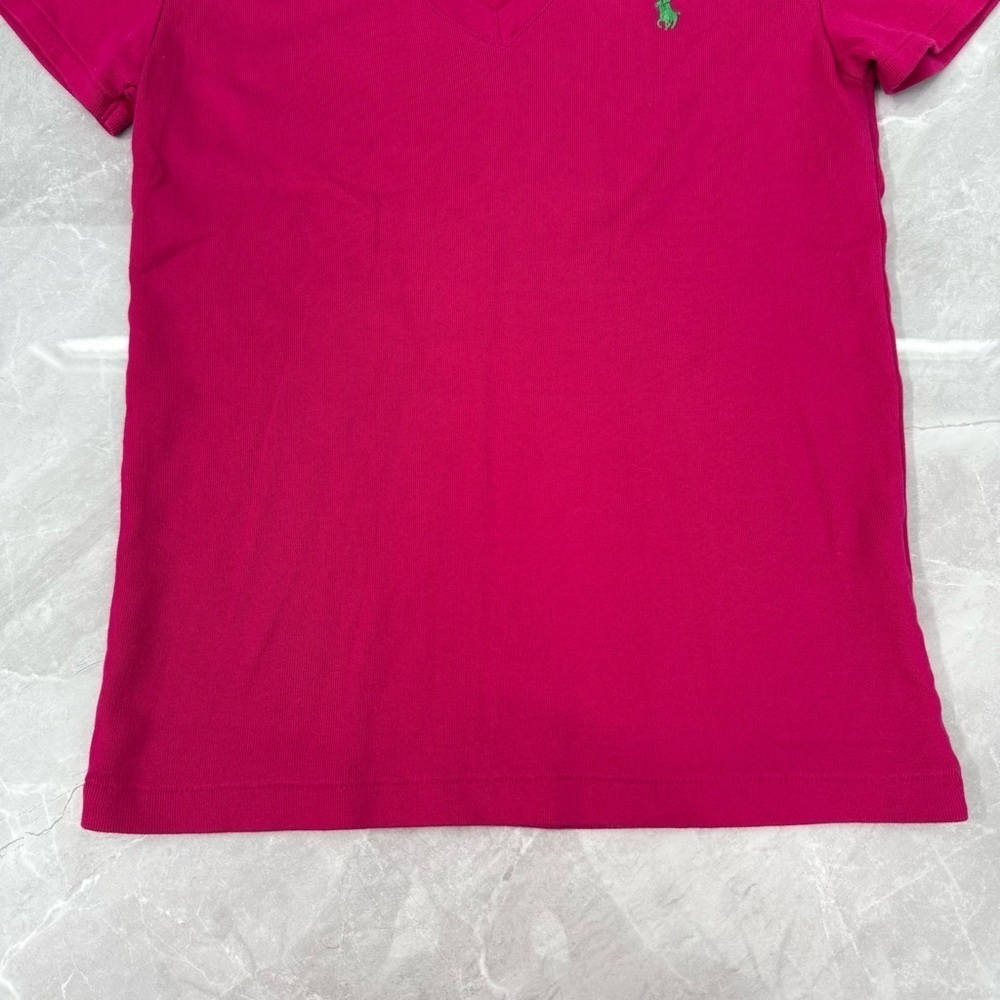 Women’s Ralph Lauren V-Neck Short Sleeve Shirt 100% Cotton Large - Picture 7 of 14